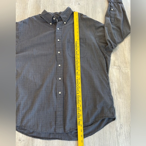 Brooks Brothers Sport Shirt Mens Large Blue Plaid Button Down Collar Long Sleeve - Picture 9 of 10